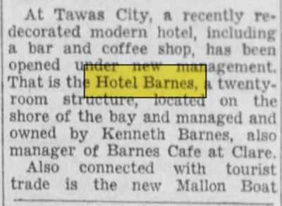 Hotel Barnes - July 1941 Article